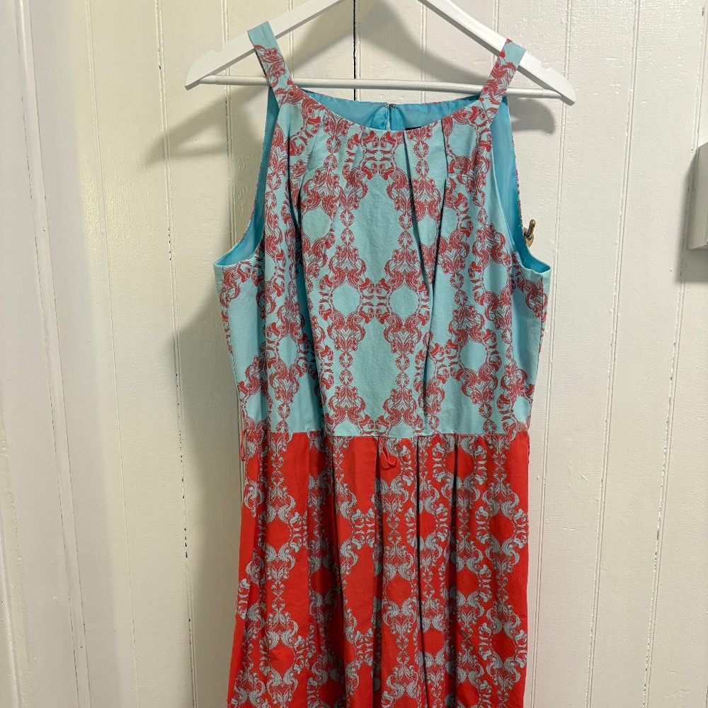 Sweet R&K Sleeveless Summer Retro Box Pleat Cotton Dress